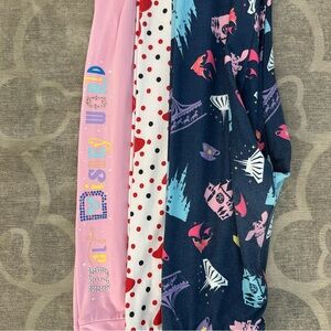 Walt Disney World Girls Leggings. 3 pairs